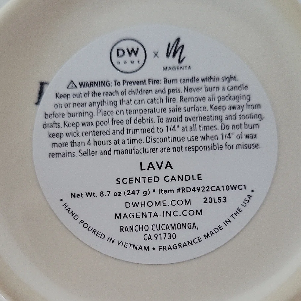 Rae Dunn Cactus Chill Candle Scent: Lava